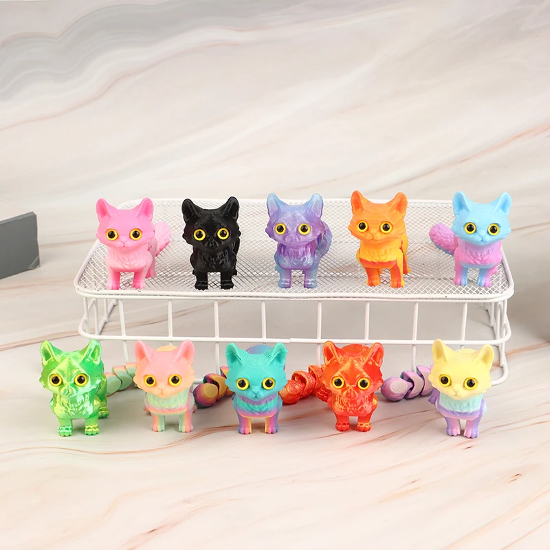3D Printed Movable Cat Ornaments Colorful Realistic Animals Toy Joints Can Model Cat Model Desktop Decorations Kids Gift
3D Printed Movable Cat Ornaments Colorful Realistic Animals Toy Joints Can Model Cat Model Desktop Decorations Kids Gift