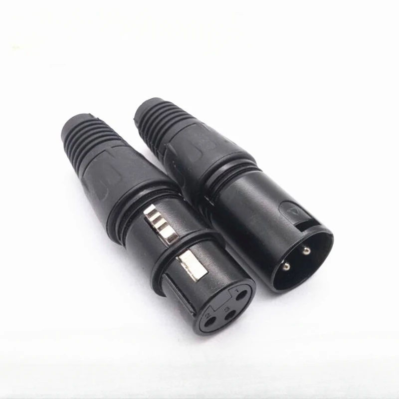 Multipurpose 3Pin XLR Male/Female Plug Wire Connector 3Poles XLR Microphone Plug High Conductivity Jack
Multipurpose 3Pin XLR Male/Female Plug Wire Connector 3Poles XLR Microphone Plug High Conductivity Jack
