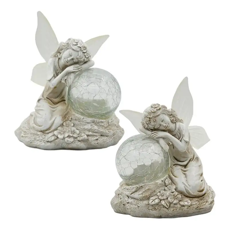 Solar Garden Fairy Sculpture Waterproof Resin Fairy Garden Statue With Glass Ball Solar Light Resin Courtyard Art Sculpture
Solar Garden Fairy Sculpture Waterproof Resin Fairy Garden Statue With Glass Ball Solar Light Resin Courtyard Art Sculpture