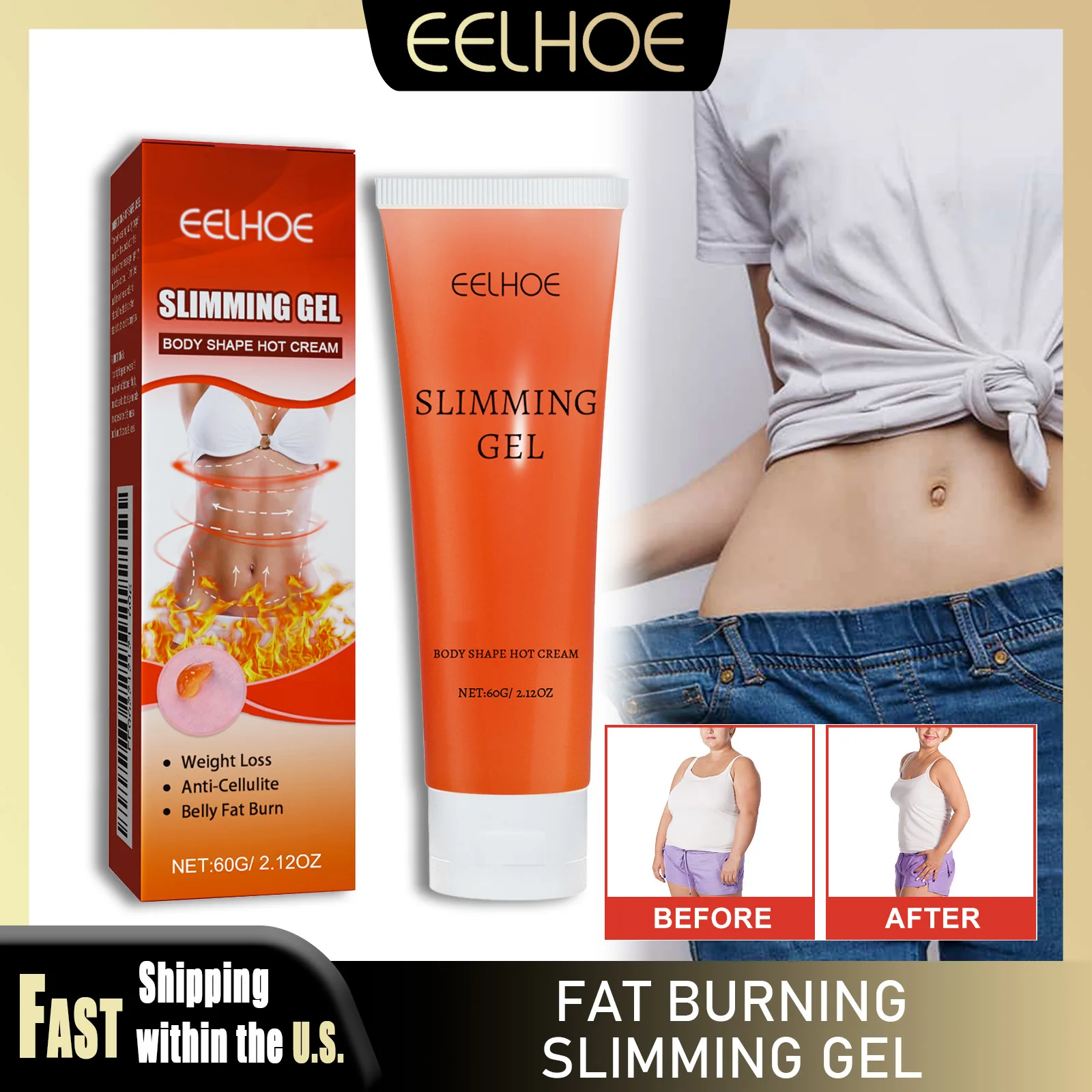 EELHOE 60 г гель для похудения сжигания жира, антицеллюлит, улучшение провисания кожи, увеличение эластичности, крем для коррекции фигуры, укрепляющий, быстрый, тонкий
EELHOE 60 г гель для похудения сжигания жира, антицеллюлит, улучшение провисания кожи, увеличение эластичности, крем для коррекции фигуры, укрепляющий, быстрый, тонкий