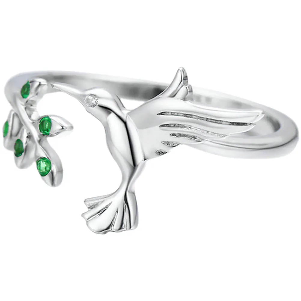 Adjustable Women Ring Open Hummingbird Leaves Design Lightweight Finger Ring Jewelry Elegant Daily Wear Gift for Teens Girls
Adjustable Women Ring Open Hummingbird Leaves Design Lightweight Finger Ring Jewelry Elegant Daily Wear Gift for Teens Girls