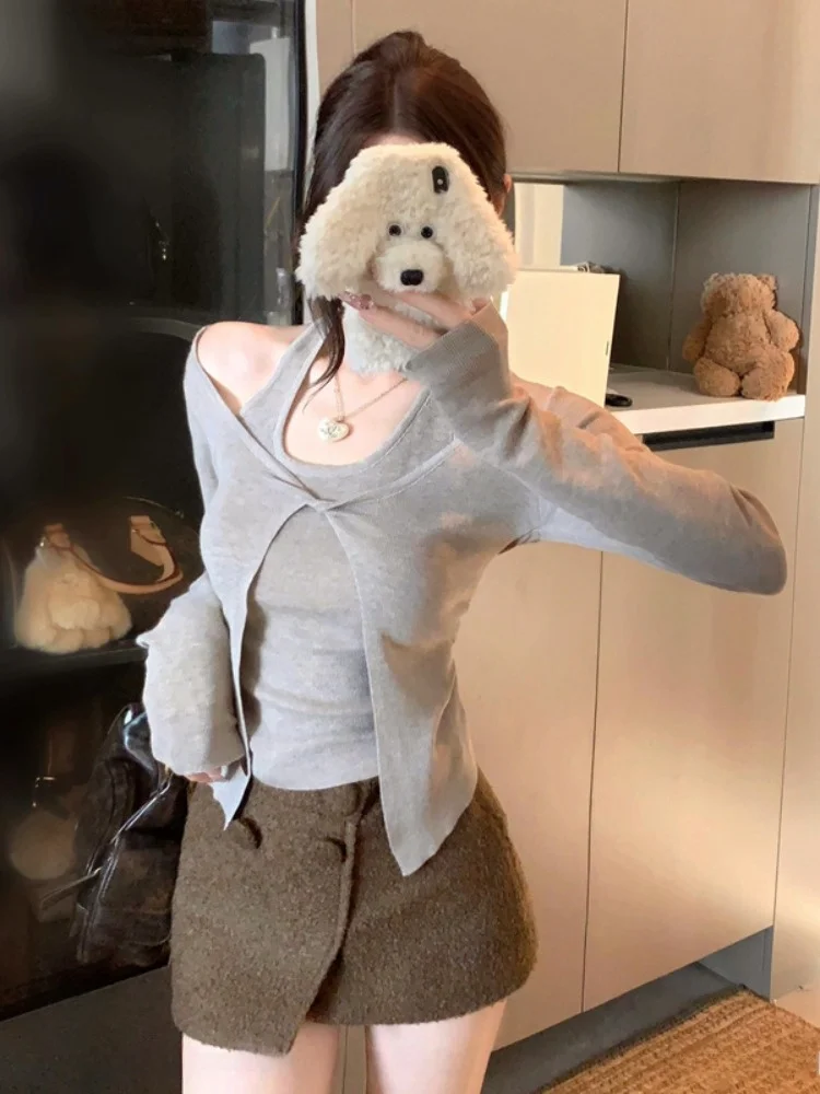 Pure Desire Style Long Sleeve Knitted Top Women's Fashion Autumn Winter New Design Neck Hanging Twist Knot Slim Fit Top
Pure Desire Style Long Sleeve Knitted Top Women's Fashion Autumn Winter New Design Neck Hanging Twist Knot Slim Fit Top