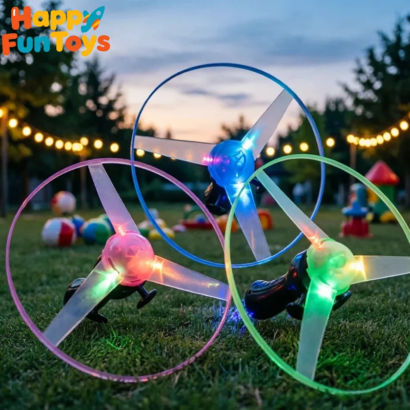 5pcs Luminous Flying Disc Propeller Toys LED Lighting Pull String Flying UFO Toy Spinning Top Outdoor Game Sports Toy Gift
5pcs Luminous Flying Disc Propeller Toys LED Lighting Pull String Flying UFO Toy Spinning Top Outdoor Game Sports Toy Gift