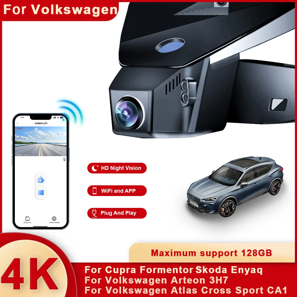 For Cupra Formentor Volkswagen Atlas Cross Sport CA1 Arteon 3H7 Skoda Enyaq 4K DashCam for Car Camera Recorder WIFI Car Dvr
For Cupra Formentor Volkswagen Atlas Cross Sport CA1 Arteon 3H7 Skoda Enyaq 4K DashCam for Car Camera Recorder WIFI Car Dvr