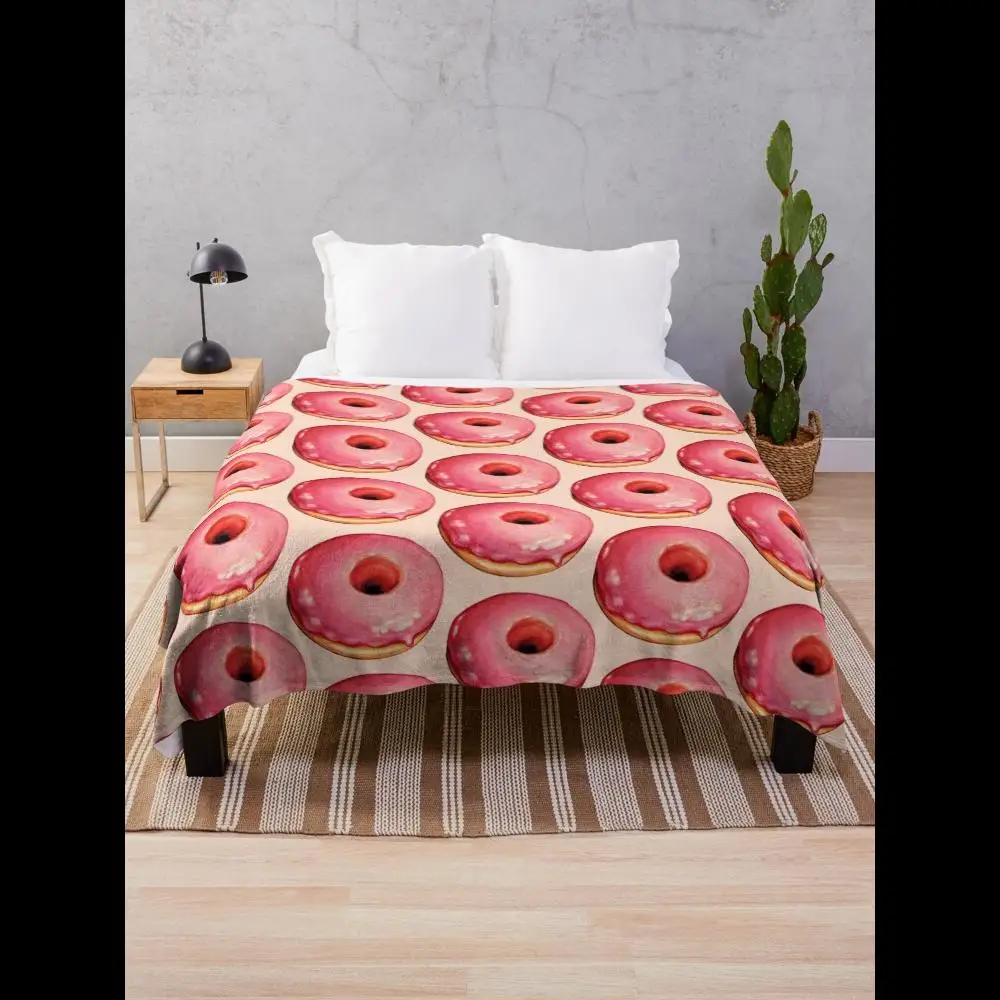 Strawberry Donut Pattern Throw Blanket
Strawberry Donut Pattern Throw Blanket