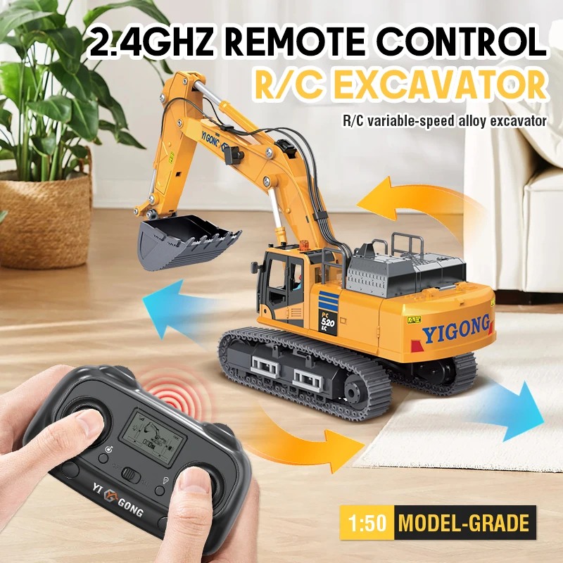 Радиоуправляемый экскаватор-погрузчик 2.4G 1/50 с подсветкой и звуком, на гусеничном ходу, с дистанционным управлением, из сплава, инженерная машина, детская игрушка
Радиоуправляемый экскаватор-погрузчик 2.4G 1/50 с подсветкой и звуком, на гусеничном ходу, с дистанционным управлением, из сплава, инженерная машина, детская игрушка