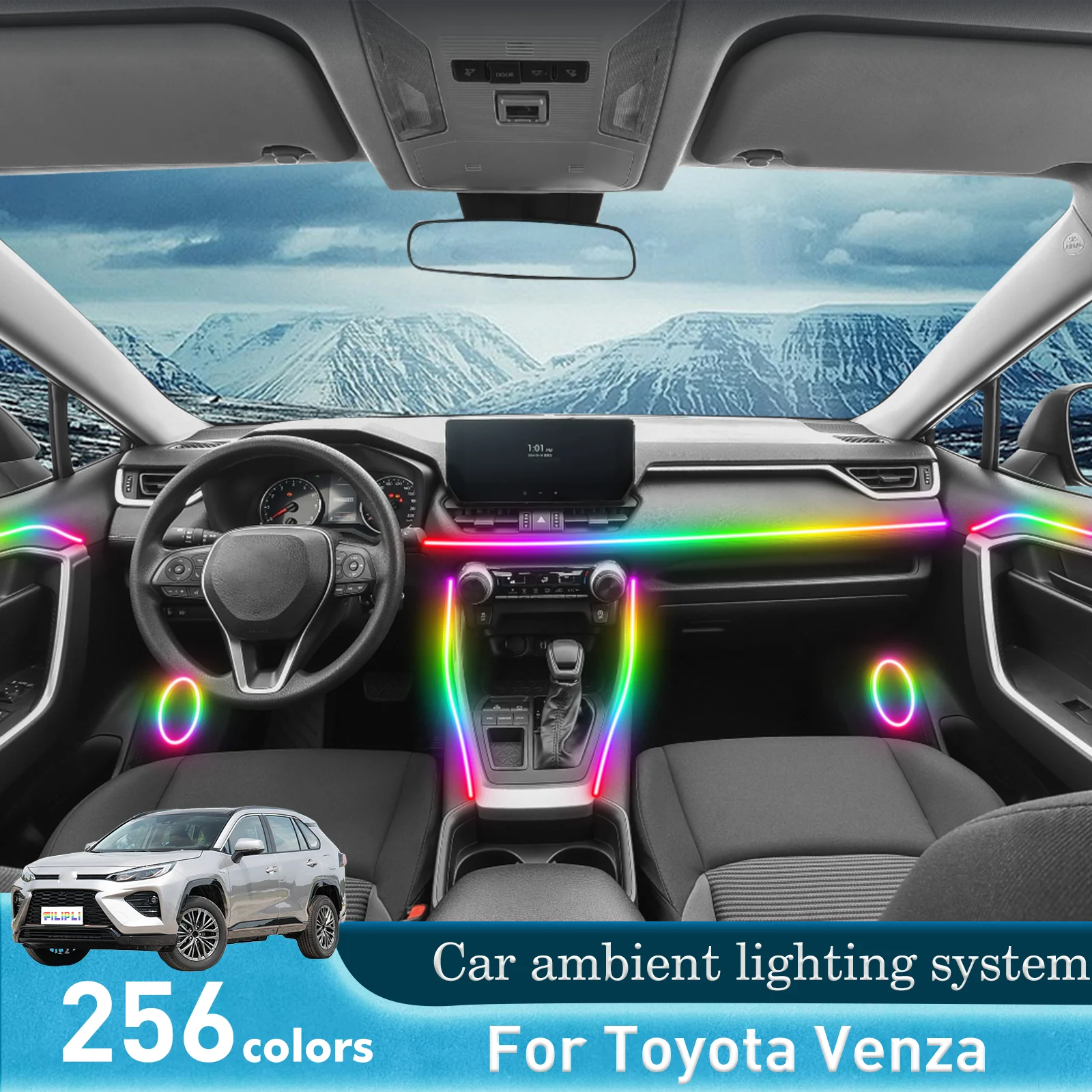 For Toyota Venza Car Interior Ambient Lamp Kit RGB 64-Color LED Smart Remote Control Energy Saving Efficient Set
For Toyota Venza Car Interior Ambient Lamp Kit RGB 64-Color LED Smart Remote Control Energy Saving Efficient Set