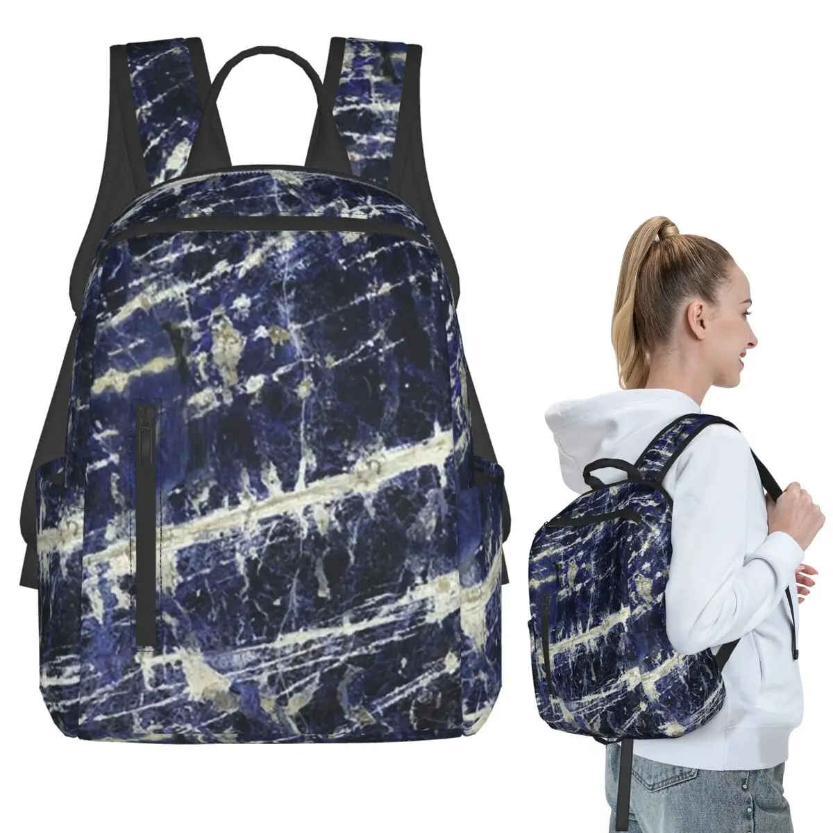 BLUE SODALITE MARBLE Backpack Student BookBag Children School Bag Laptop Shoulder Bags Boys Girls
BLUE SODALITE MARBLE Backpack Student BookBag Children School Bag Laptop Shoulder Bags Boys Girls
