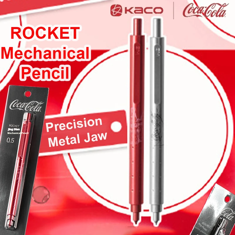 Классический механический карандаш Kaco Coca-Cola, совместный бренд ROCKET, прецизионная металлическая челюсть, анти-потерянный грифель, удобная ручка, товары премиум-класса
Классический механический карандаш Kaco Coca-Cola, совместный бренд ROCKET, прецизионная металлическая челюсть, анти-потерянный грифель, удобная ручка, товары премиум-класса