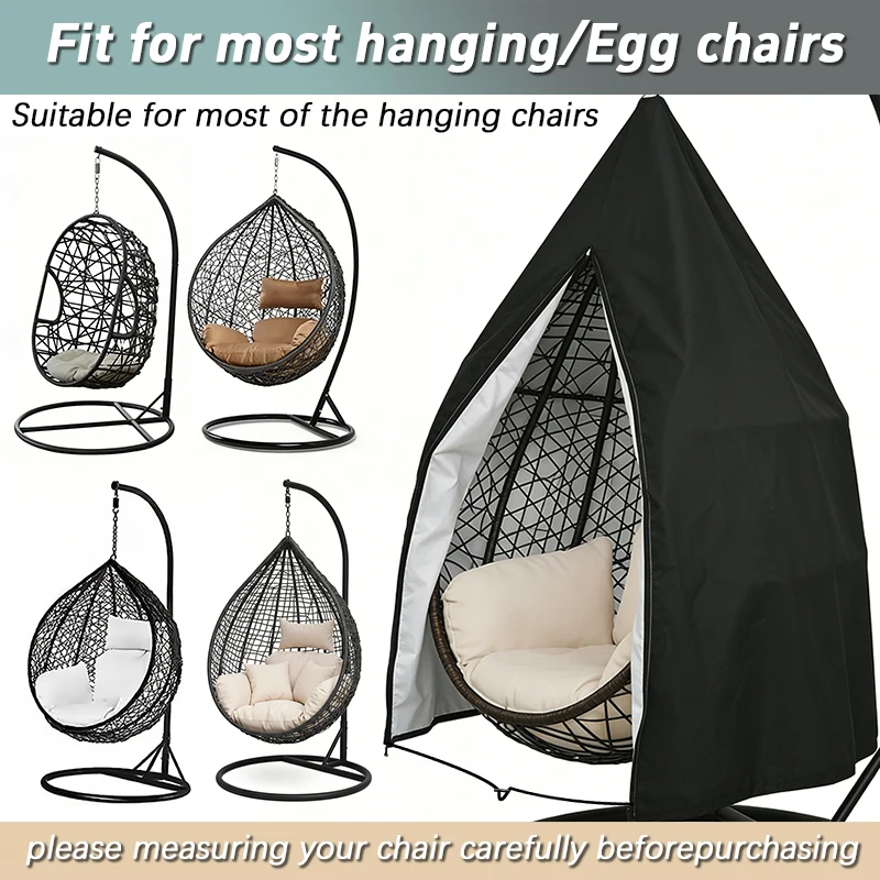 210D/420D Hanging Chair Cover with Zipper Anti UV Sun Protector Outdoor Garden Swing Egg Chair Waterproof Rattan Seat Cover
210D/420D Hanging Chair Cover with Zipper Anti UV Sun Protector Outdoor Garden Swing Egg Chair Waterproof Rattan Seat Cover
