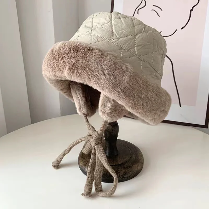 Winter Thicken Warm Plush Bucket Hat for Women Solid Color Faux Fur Earmuffs Female Fisherman Cap Outdoor Windproof Basin Caps
Winter Thicken Warm Plush Bucket Hat for Women Solid Color Faux Fur Earmuffs Female Fisherman Cap Outdoor Windproof Basin Caps