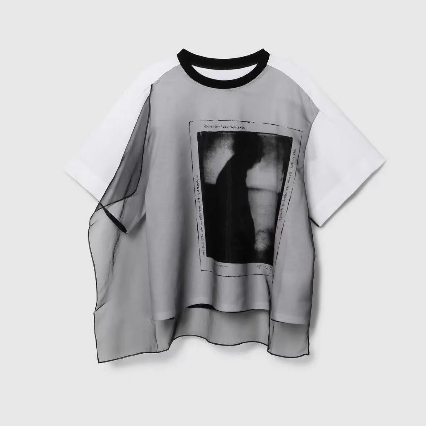 Lemon Cheese DEM26 Spring Casual round Neck Distressed Print Mesh Patchwork Cotton Loose All-Match Short Sleeve T-Shirt
Lemon Cheese DEM26 Spring Casual round Neck Distressed Print Mesh Patchwork Cotton Loose All-Match Short Sleeve T-Shirt