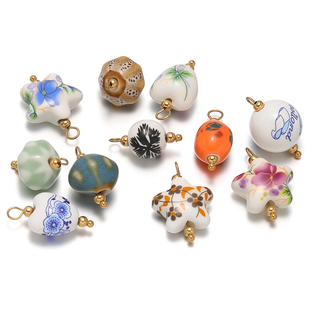 10 шт. изысканные керамические подвески в форме сердца и звезды с шариковой булавкой из нержавеющей стали DIY ожерелье ручной работы браслет ювелирные изделия
10 шт. изысканные керамические подвески в форме сердца и звезды с шариковой булавкой из нержавеющей стали DIY ожерелье ручной работы браслет ювелирные изделия