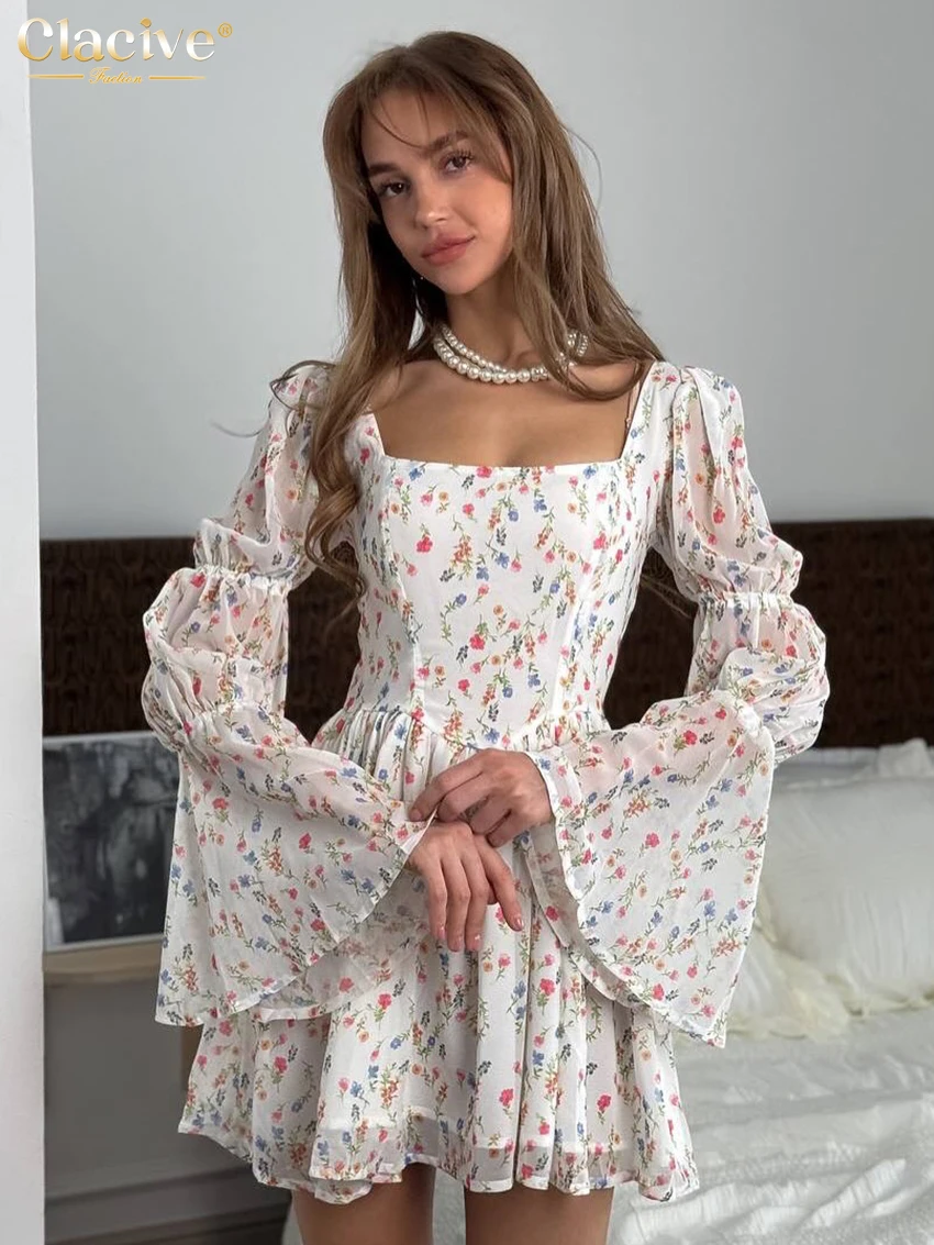 Clacive Fashion Slim Print Women Dress 2025 Bodycon Square Collar Long Sleeve Mini Dresses Elegant Classic Pleated Female Dress
Clacive Fashion Slim Print Women Dress 2025 Bodycon Square Collar Long Sleeve Mini Dresses Elegant Classic Pleated Female Dress