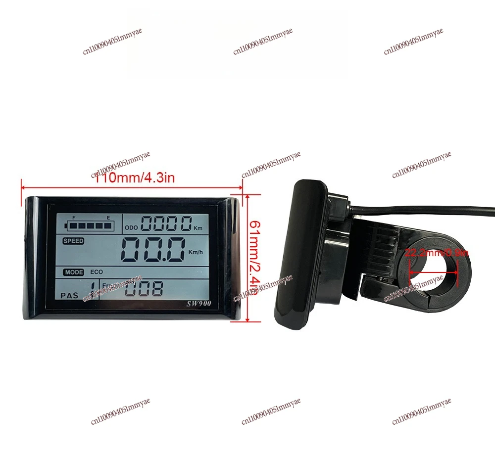 Electric Bicycle Modification Accessories LCD-SW900 LCD Instrument Datascope 24-72V SM Connector
Electric Bicycle Modification Accessories LCD-SW900 LCD Instrument Datascope 24-72V SM Connector