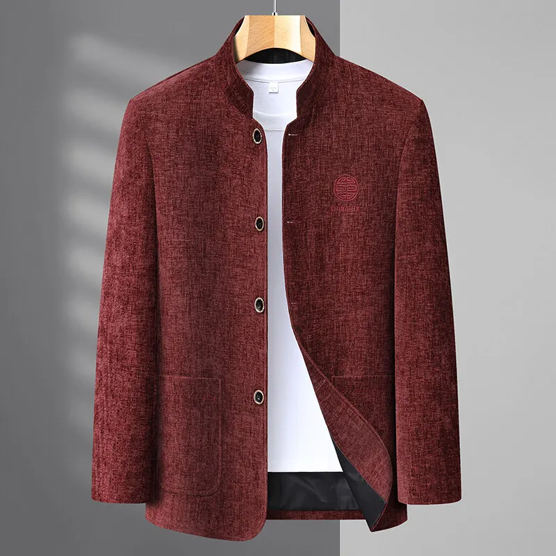 2025 Blazer Fashion Business Dinner Slimming Gentleman Men's Solid Color Dress Best Man Group Outfit Stand Up Collar Blazer
2025 Blazer Fashion Business Dinner Slimming Gentleman Men's Solid Color Dress Best Man Group Outfit Stand Up Collar Blazer