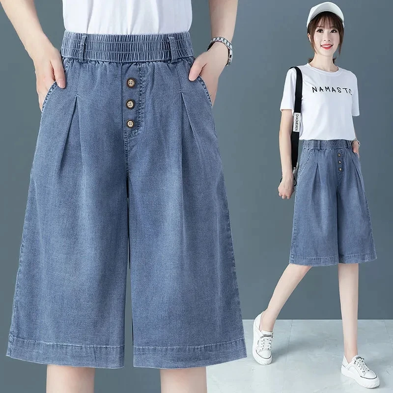 High Waist Knee Length Casual Jeans Women New Arrival 2024 Summer Vintage Style All-match Loose Female Thin Denim Pants
High Waist Knee Length Casual Jeans Women New Arrival 2024 Summer Vintage Style All-match Loose Female Thin Denim Pants
