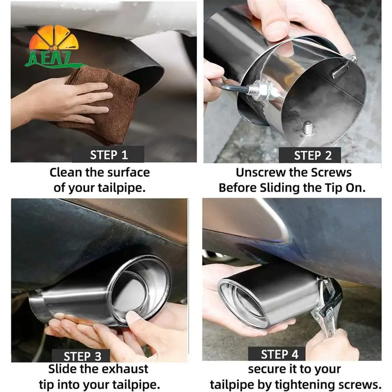 AEA7-1 PCS Car Exhaust Tip, Car Exhaust Pipe Modification Tail Throat Tail Pipe Universal Stainless Steel (Silver)
AEA7-1 PCS Car Exhaust Tip, Car Exhaust Pipe Modification Tail Throat Tail Pipe Universal Stainless Steel (Silver)