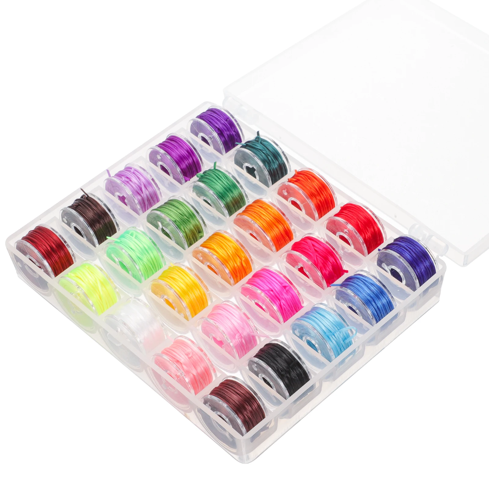 25 Rolls Flat Crystal Thread Elastic Bead String for Bracelet Necklace DIY Jewelry Making Supplies Safe Skin Friendly
25 Rolls Flat Crystal Thread Elastic Bead String for Bracelet Necklace DIY Jewelry Making Supplies Safe Skin Friendly