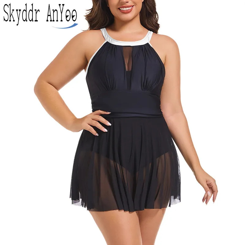 2025 Summer Womens Plus Size One Piece Swimwear Tummy Control Tankini Halter Sexy Swimdress Beach Cover Up Swimsuits
2025 Summer Womens Plus Size One Piece Swimwear Tummy Control Tankini Halter Sexy Swimdress Beach Cover Up Swimsuits
