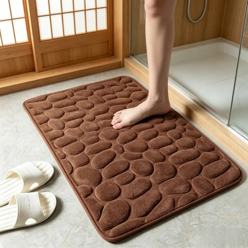 3PCS Memory Foam Embossed Velvet Mat, Non-Slip Cobblestone Floor Rug for Bathroom & Living Room Home Furnishings
3PCS Memory Foam Embossed Velvet Mat, Non-Slip Cobblestone Floor Rug for Bathroom & Living Room Home Furnishings