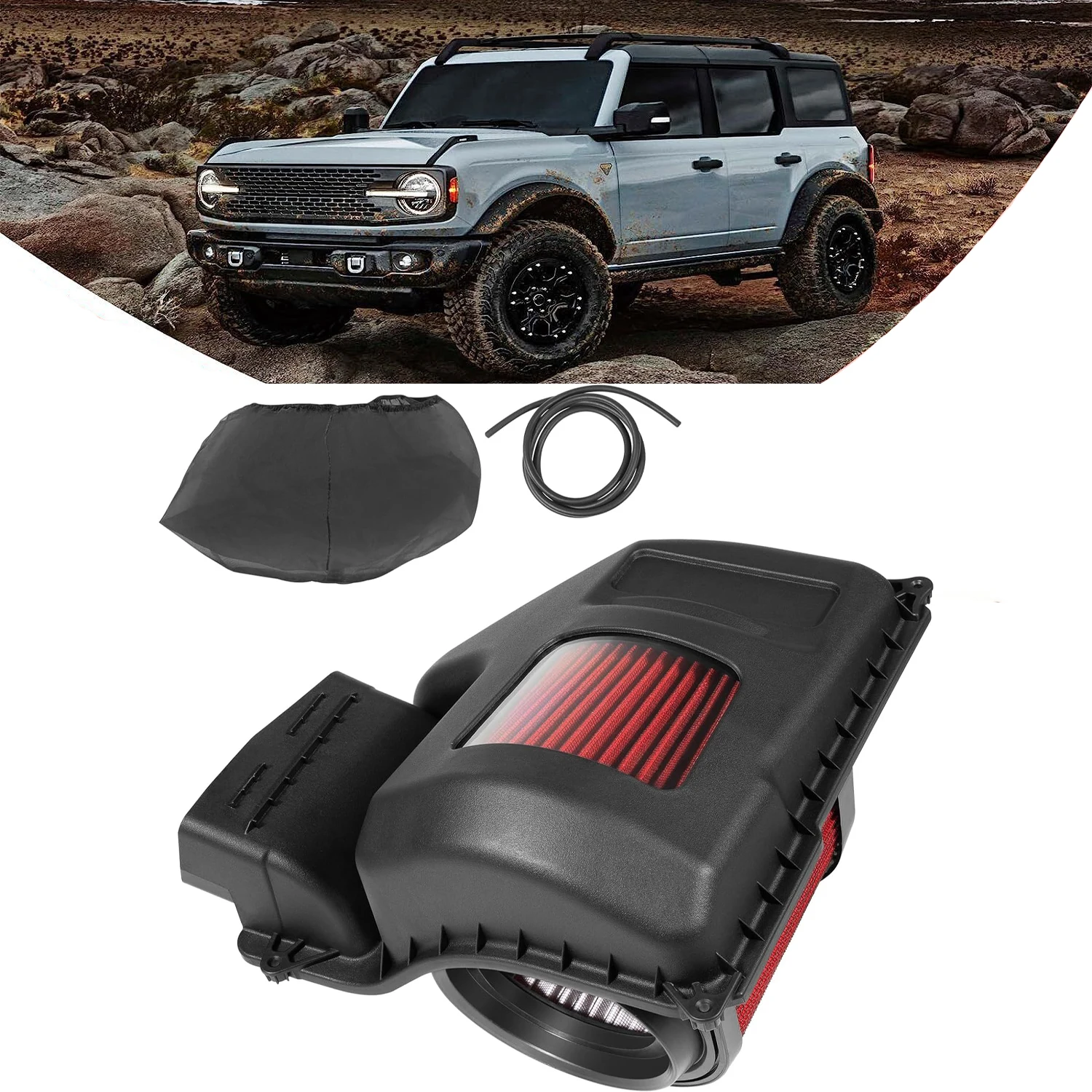 TM 422233 Cold Air Intake Kit Cold Air Intake Filter Fit for Ford Bronco Air Intake Induction System 2.3L 2.7L Engine 2021-2023
TM 422233 Cold Air Intake Kit Cold Air Intake Filter Fit for Ford Bronco Air Intake Induction System 2.3L 2.7L Engine 2021-2023