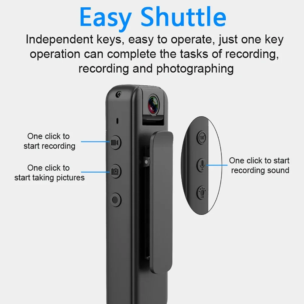 CS05 Portable 1080P Micro Cam Body Camera Video Recorder Night Vision Mini Digital Loop Recording Camcorder Bodycam Camera HD
CS05 Portable 1080P Micro Cam Body Camera Video Recorder Night Vision Mini Digital Loop Recording Camcorder Bodycam Camera HD