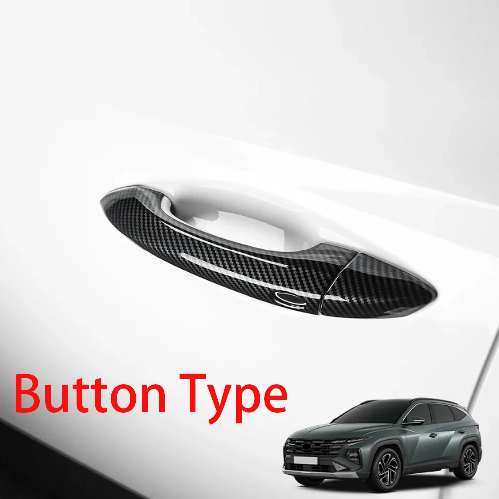 Button Type Carbon Fiber Black Exterior Door Handles Cover Trim For Hyundai Tucson NX4 2022-2026 Accessories LHD
Button Type Carbon Fiber Black Exterior Door Handles Cover Trim For Hyundai Tucson NX4 2022-2026 Accessories LHD