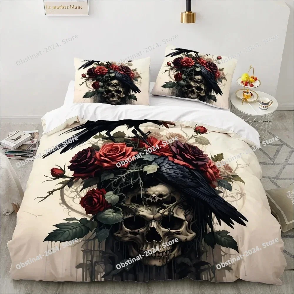 Top Black Skull Bedding Set Cartoon Comforter Sets Double Queen King Twin Full Size Duvet Cover Set Kids Girls White Bed Linen
Top Black Skull Bedding Set Cartoon Comforter Sets Double Queen King Twin Full Size Duvet Cover Set Kids Girls White Bed Linen