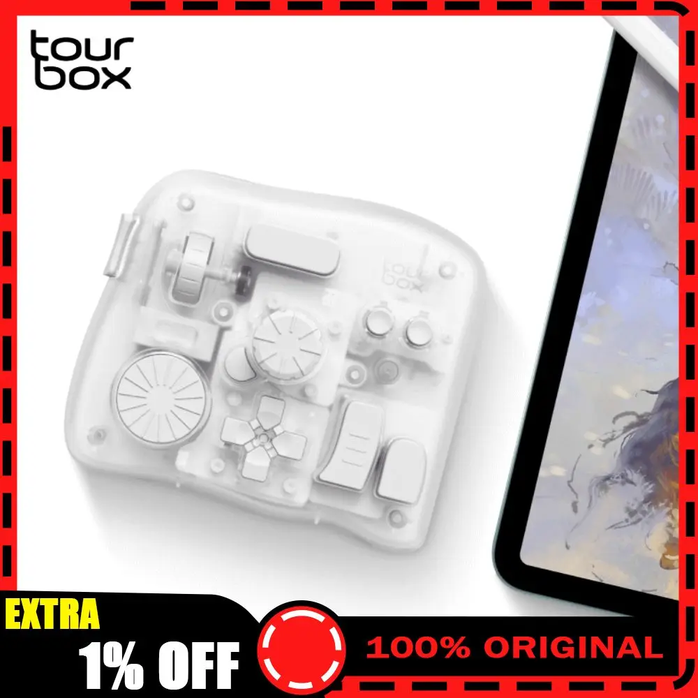 New TourBox Elite Plus Bluetooth Keyboard Extreme Series Console Customized Drawing CSP iPad Mini Keyboard Portable PC Gift