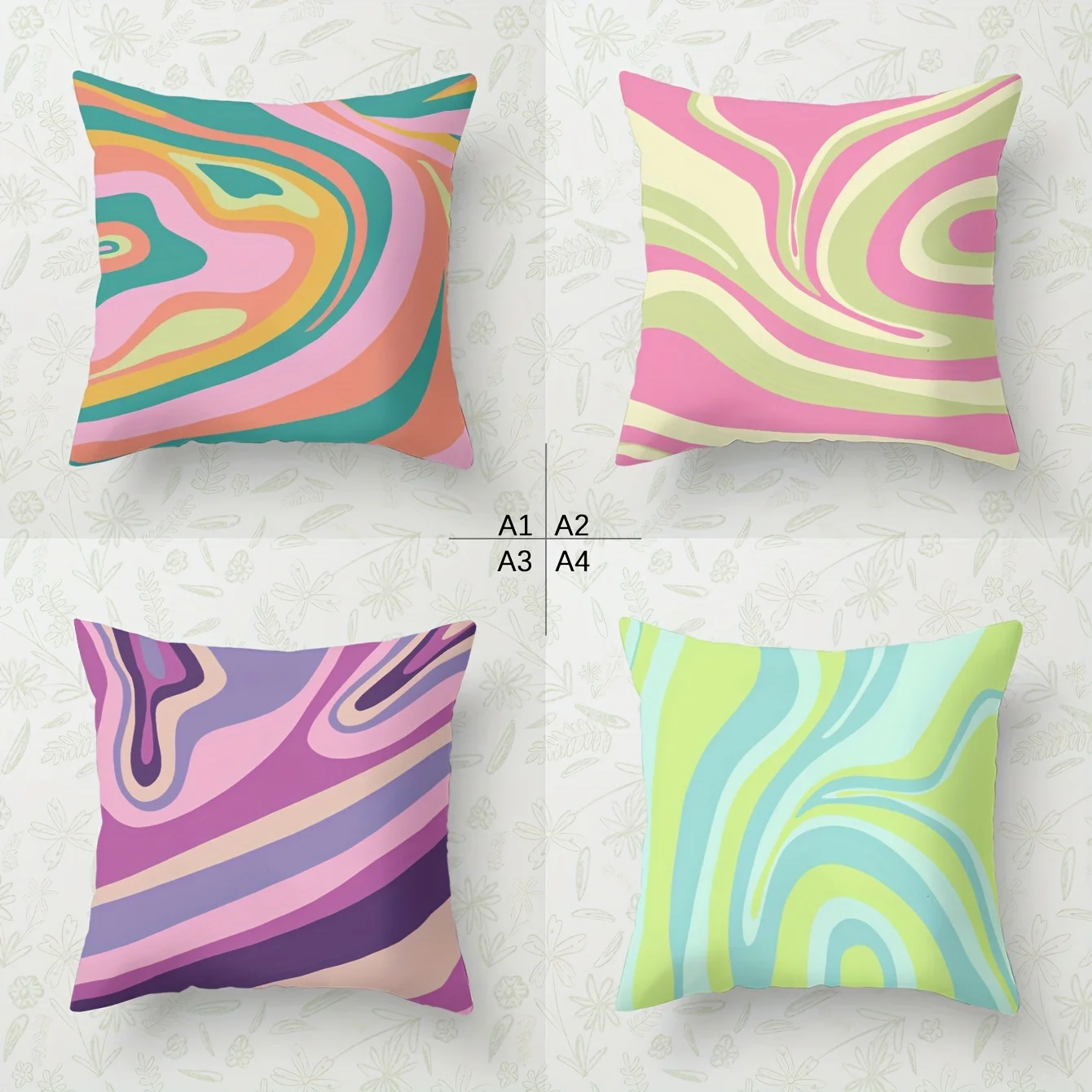 4Pcs Modern Fluid Throw Pillow Covers, Bright Pastel Swirl Art Cushion Cases with Vibrant Colors for Bedroom Sofa Couch Home
4Pcs Modern Fluid Throw Pillow Covers, Bright Pastel Swirl Art Cushion Cases with Vibrant Colors for Bedroom Sofa Couch Home