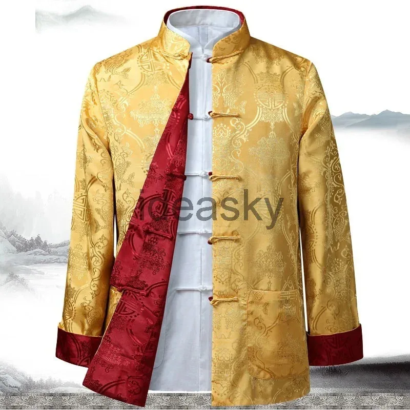 Chinese Traditional clothes vintage style men's long-sleeve fashion spring winter Tang suit clothing jacket for RV5;c,6's.2;b'8
Chinese Traditional clothes vintage style men's long-sleeve fashion spring winter Tang suit clothing jacket for RV5;c,6's.2;b'8