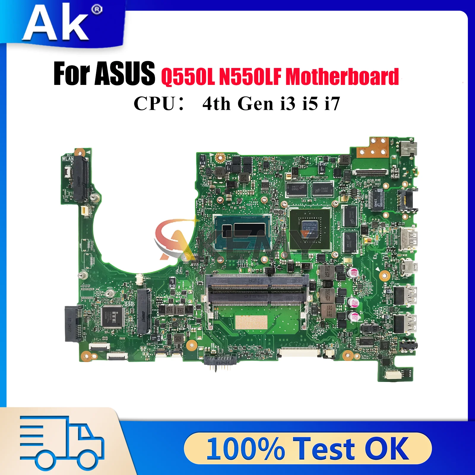 N550LF Материнская плата для ноутбука ASUS ROG N550LF N550L Q550L Материнская плата для ноутбука с процессором i3 i5 i7 100% тестирование ОК быстрая доставка stk
N550LF Материнская плата для ноутбука ASUS ROG N550LF N550L Q550L Материнская плата для ноутбука с процессором i3 i5 i7 100% тестирование ОК быстрая доставка stk