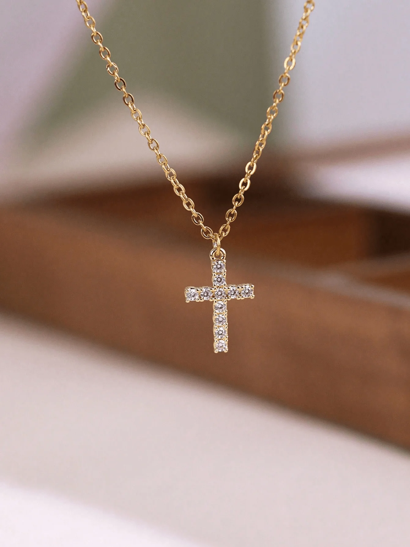 Stainless Steel Cross Pendant Necklace With Zirconia For Women Daily Wear
Stainless Steel Cross Pendant Necklace With Zirconia For Women Daily Wear