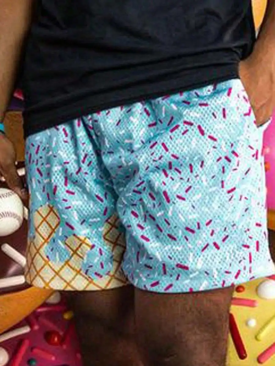 Ice Cream Print Mesh Shorts With Pockets For Women Casual Gym Basketball Sports
Ice Cream Print Mesh Shorts With Pockets For Women Casual Gym Basketball Sports