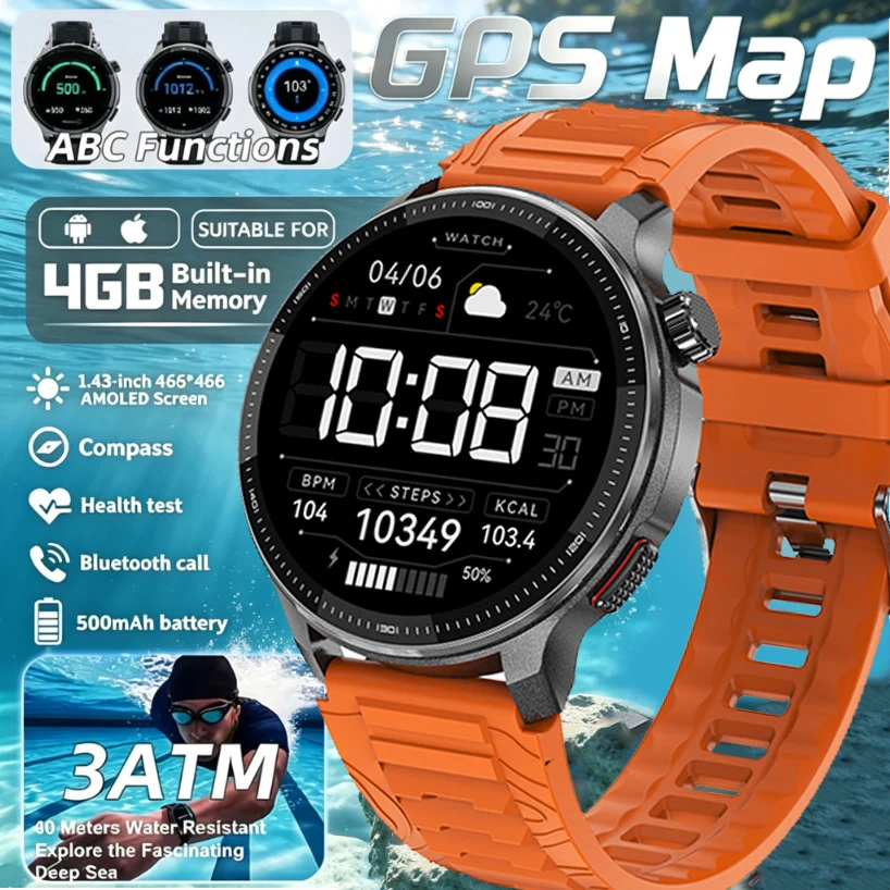 2026New GPS Smart Watch 500mAh Big Battery 3ATM Waterproof Sport Mode Men Built-in GPS Map Altitude Pressure Compass Smart Watch
2026New GPS Smart Watch 500mAh Big Battery 3ATM Waterproof Sport Mode Men Built-in GPS Map Altitude Pressure Compass Smart Watch