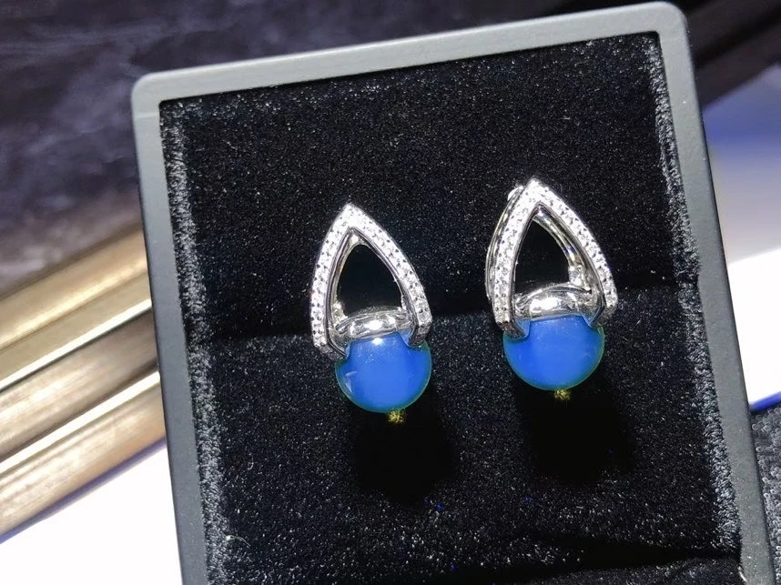 Certificated 925 Silver Set Natural Mexican Blue Amber 9m Earring Trangle/Geometric Ear Drop Dangle Blue Bead Women Fine Jewelry
Certificated 925 Silver Set Natural Mexican Blue Amber 9m Earring Trangle/Geometric Ear Drop Dangle Blue Bead Women Fine Jewelry