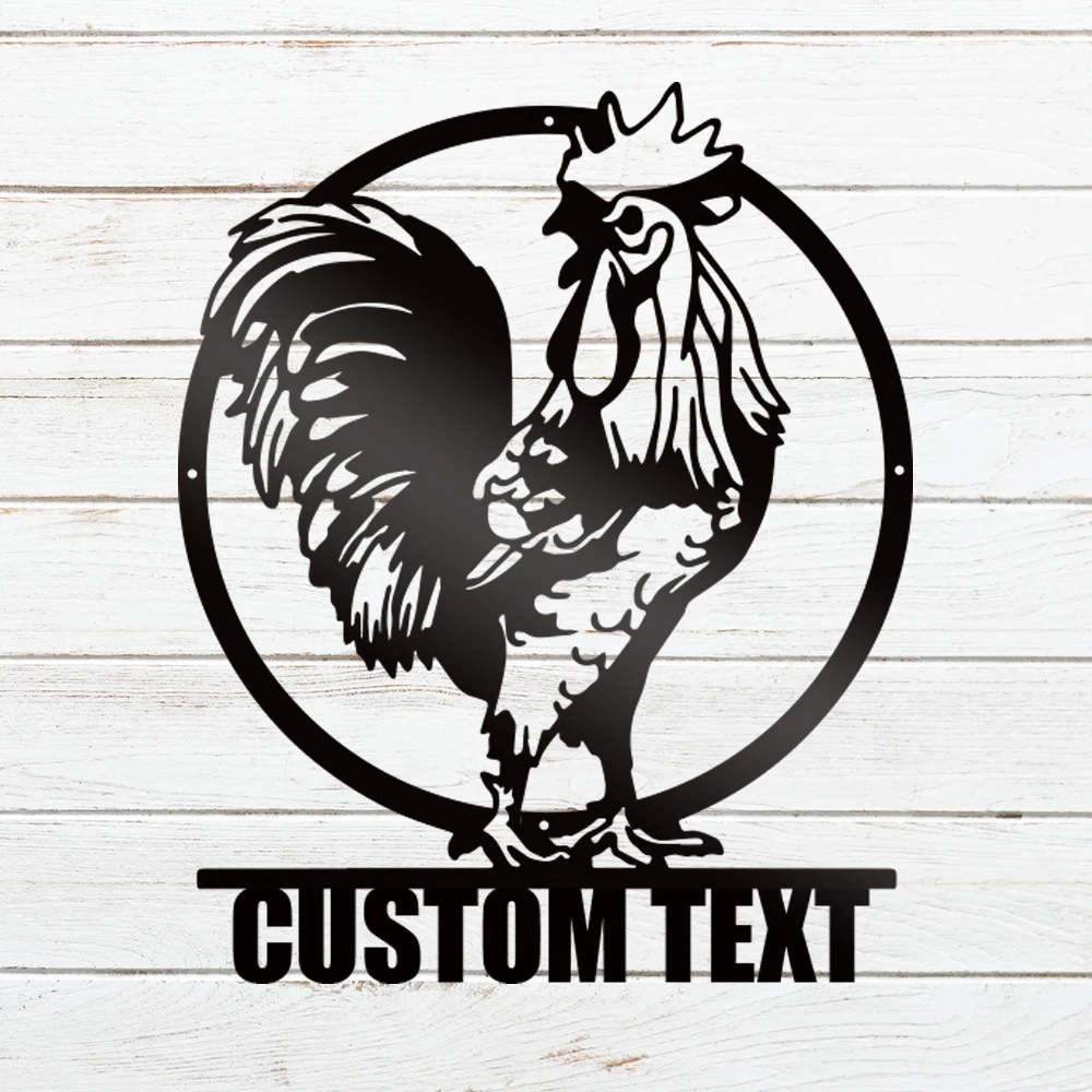1pc nice Rooster Custom Name Metal Wall Signs Iron Wall Plaque Decor Living Room Bedroom Removable
1pc nice Rooster Custom Name Metal Wall Signs Iron Wall Plaque Decor Living Room Bedroom Removable