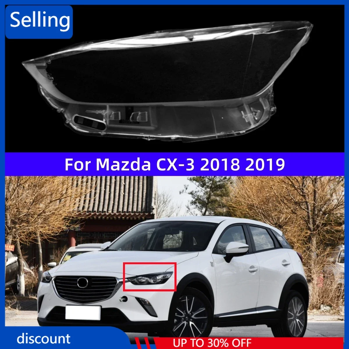 For Mazda CX-3 2018 2019 Accessories Car Transparent PC Material Headlights Cover Left/Right
For Mazda CX-3 2018 2019 Accessories Car Transparent PC Material Headlights Cover Left/Right