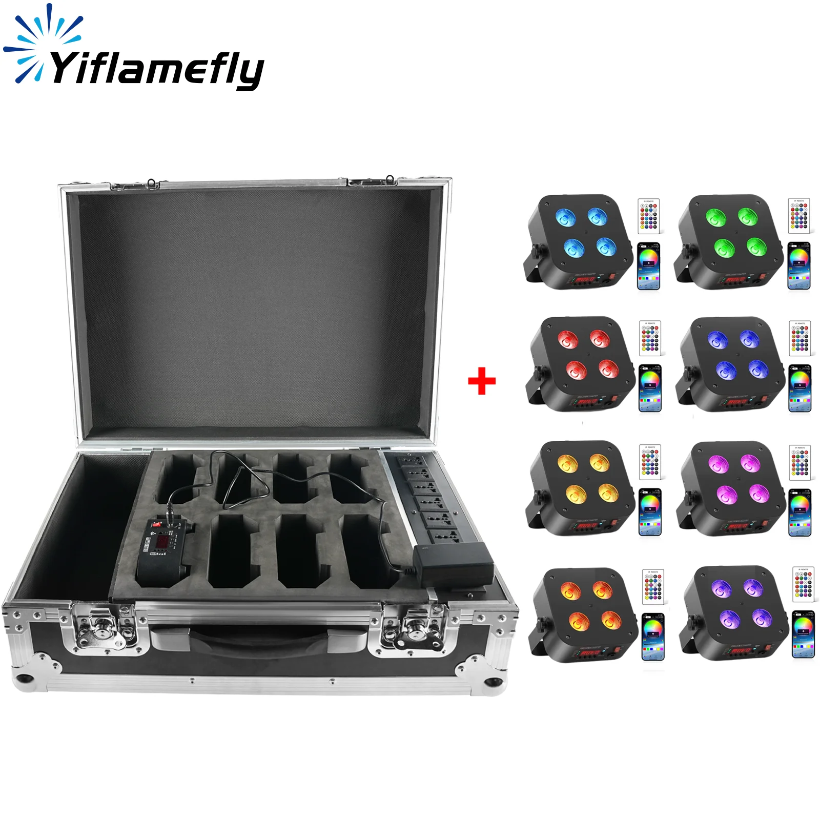 Yiflamefly 8 шт. мини-4X18 Вт RGBWAUV светодиодные фонари Par с перезаряжаемым корпусом авиакомпании, сценические фонари на батарейках и набор фонарей
Yiflamefly 8 шт. мини-4X18 Вт RGBWAUV светодиодные фонари Par с перезаряжаемым корпусом авиакомпании, сценические фонари на батарейках и набор фонарей