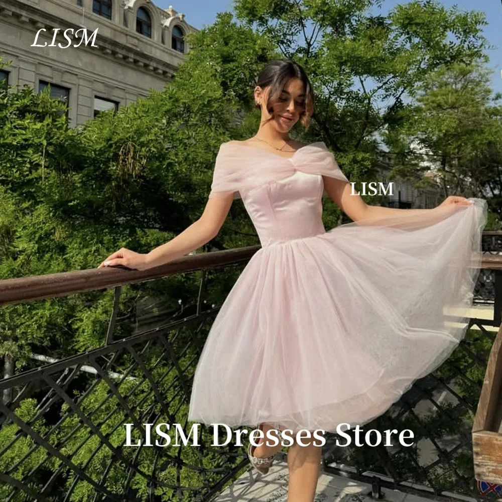 LISM Mini Pink Party Dresses Off Shoulder Cocktail Dress Arabic Women Formal Event Dress Robe de Soiree Silk Tulle Customize
LISM Mini Pink Party Dresses Off Shoulder Cocktail Dress Arabic Women Formal Event Dress Robe de Soiree Silk Tulle Customize
