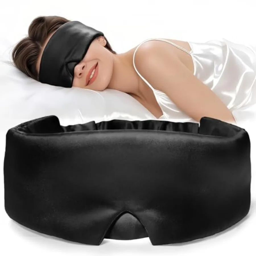LitBear Silk Sleep Mask for Women Men, Adjustable 100% Mulberry Silk Sleep Eye Mask for Side Sleeper, Total Blackout Eye Cover
LitBear Silk Sleep Mask for Women Men, Adjustable 100% Mulberry Silk Sleep Eye Mask for Side Sleeper, Total Blackout Eye Cover
