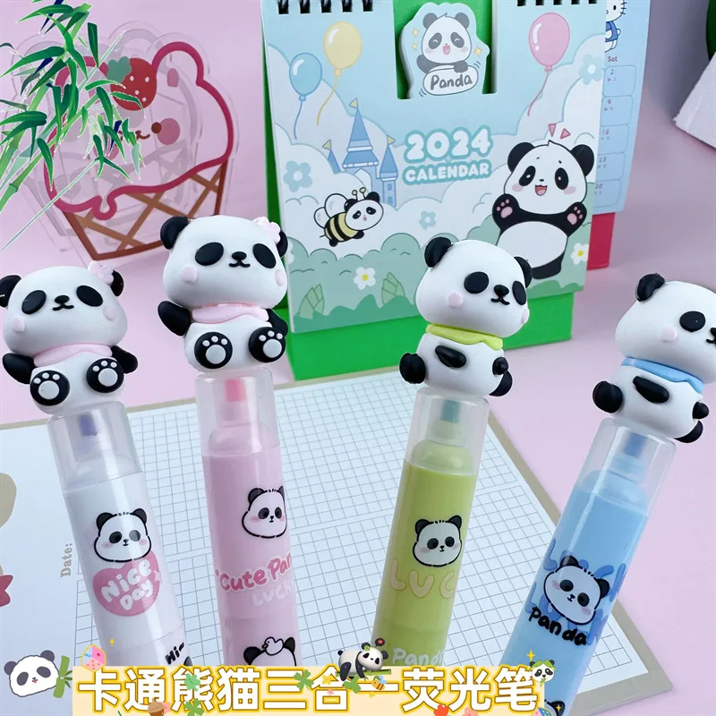 36 Pcs with Box Cartoon Panda Color Matching Highlighter Student Three-in-one Color Oblique Head Stroke Key Hand Account Note
36 Pcs with Box Cartoon Panda Color Matching Highlighter Student Three-in-one Color Oblique Head Stroke Key Hand Account Note