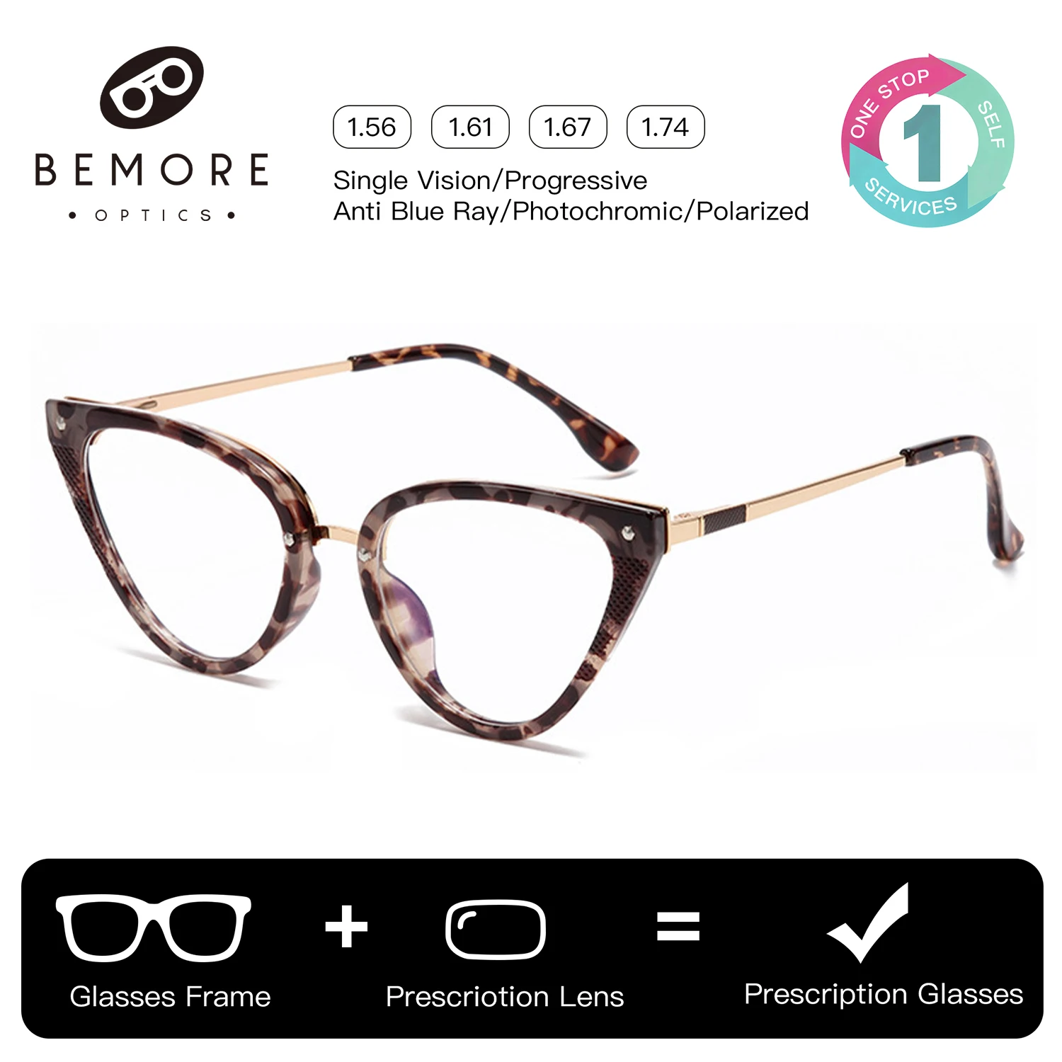 BEMORE Cat Eye Minus Prescription Glasses Photochromic Anti Blue Light Acetate Women's Grade Optical Grade Lenses Eyewear
BEMORE Cat Eye Minus Prescription Glasses Photochromic Anti Blue Light Acetate Women's Grade Optical Grade Lenses Eyewear