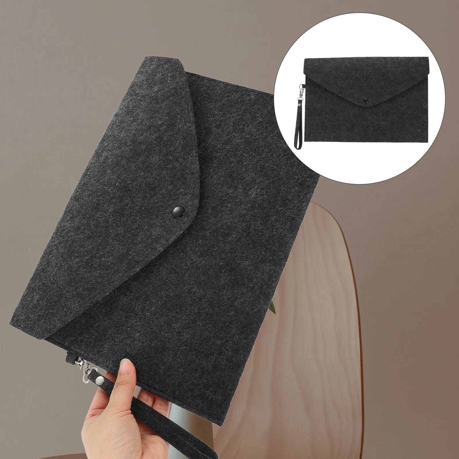 Felt File Bag A4 Folder Business Document Pouch Secure Clasp Paper Organizer Portable Office File Holder Folders for Documents
Felt File Bag A4 Folder Business Document Pouch Secure Clasp Paper Organizer Portable Office File Holder Folders for Documents