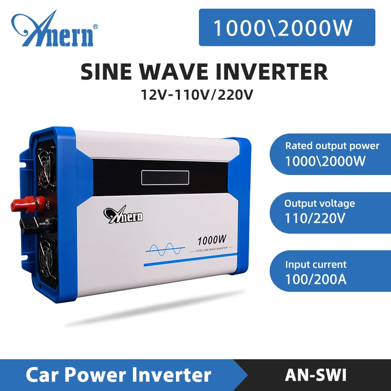 1000W 2000W 12v 220v Car Inverter Pure Sine Wave 100A 200A Input 5V USB 12v to 110v Converter
1000W 2000W 12v 220v Car Inverter Pure Sine Wave 100A 200A Input 5V USB 12v to 110v Converter
