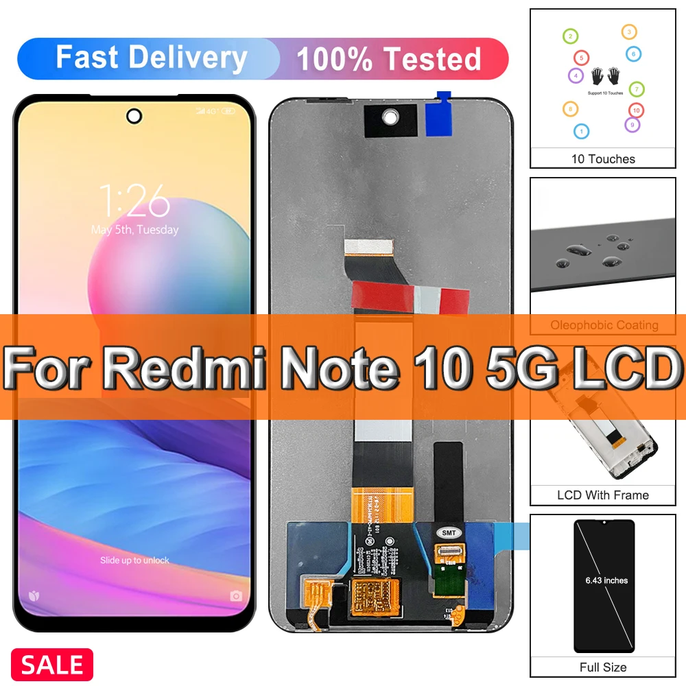 6,5-дюймовый дисплей для Xiaomi Redmi Note 10 5G, ЖК-дисплей с сенсорным экраном, для Redmi Note 10 5G M2103K19G M2103K19C, дисплей с рамкой
6,5-дюймовый дисплей для Xiaomi Redmi Note 10 5G, ЖК-дисплей с сенсорным экраном, для Redmi Note 10 5G M2103K19G M2103K19C, дисплей с рамкой