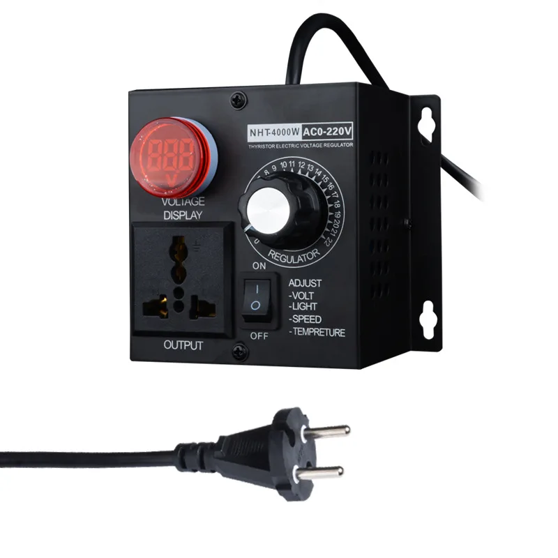 Led Display AC 220V 4000W SCR Electronic Voltage Regulator Temperature Motor FAN Speed Controller Dimmer Electric tool
Led Display AC 220V 4000W SCR Electronic Voltage Regulator Temperature Motor FAN Speed Controller Dimmer Electric tool