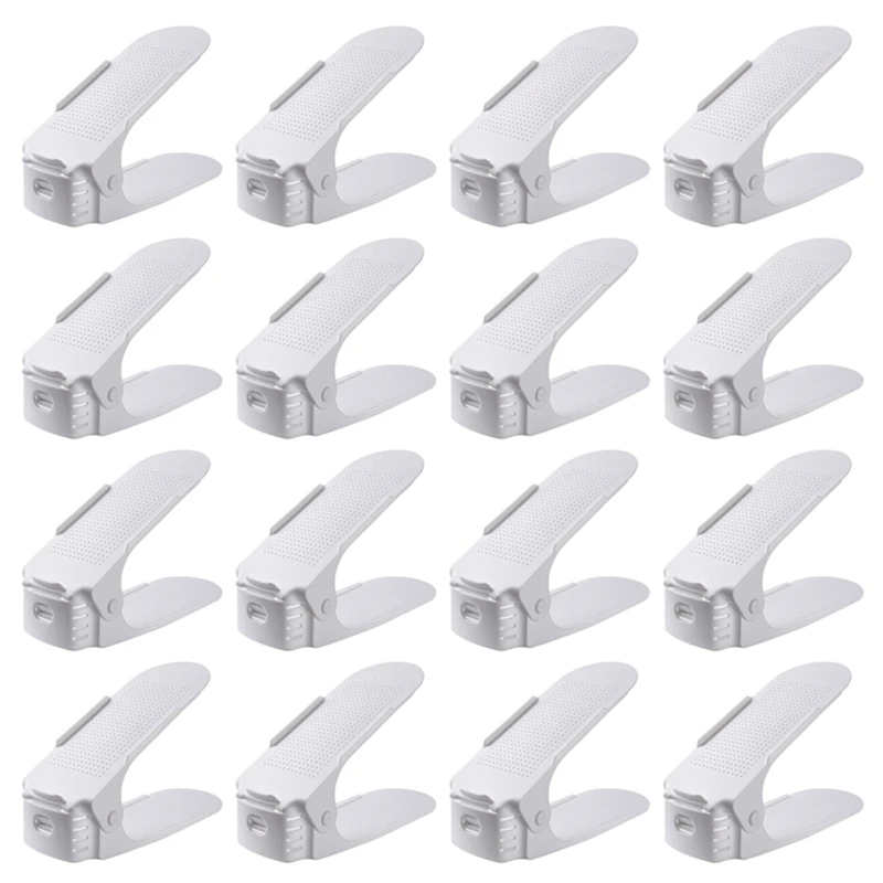 16 Piece Shoe Slot Organizer For Shoe Pile Of A Pair Of Shoes, Save 50% Shoe Storage Space, Shoe Storage Rack, White
16 Piece Shoe Slot Organizer For Shoe Pile Of A Pair Of Shoes, Save 50% Shoe Storage Space, Shoe Storage Rack, White