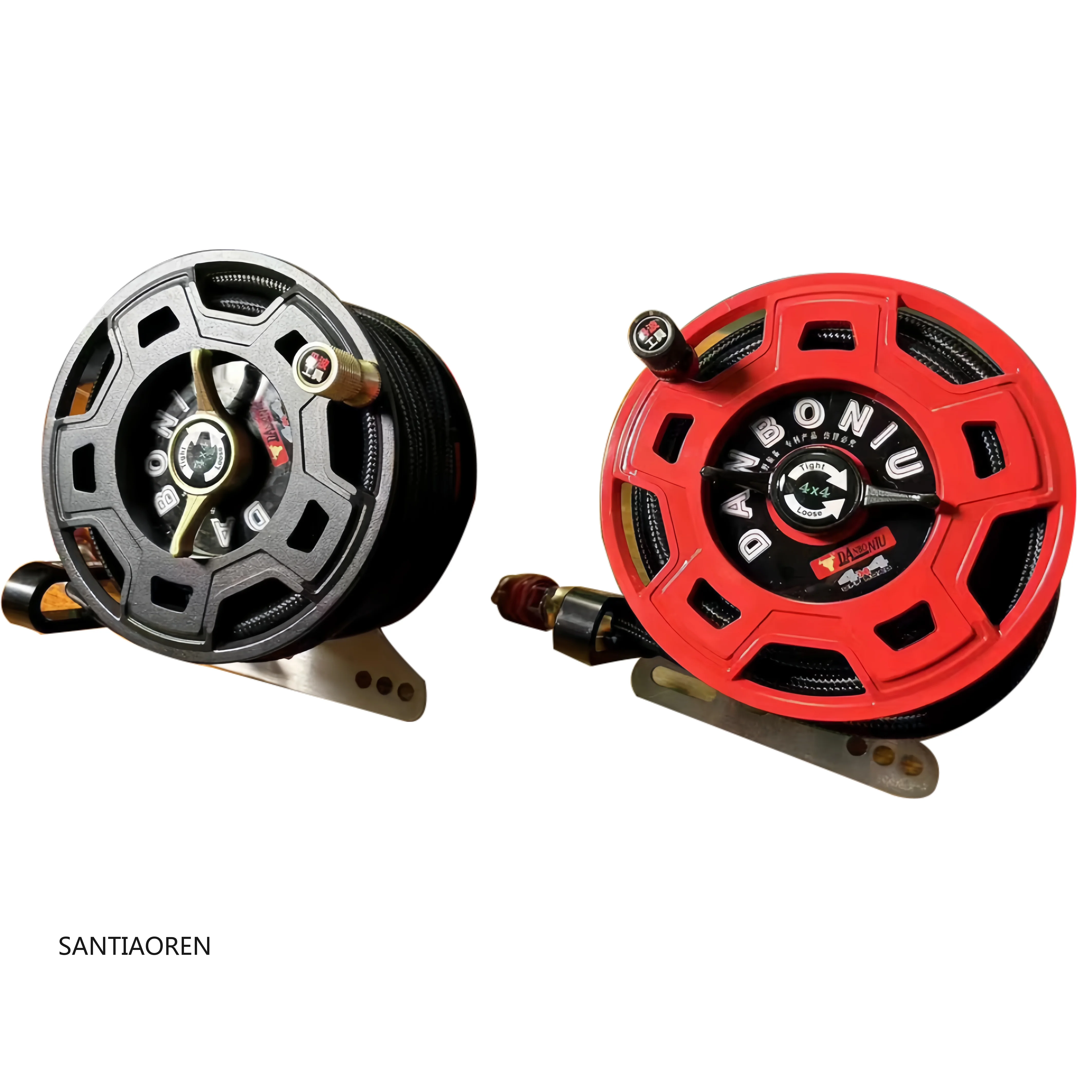 US Quality All-Terrain with Retract Air Pump Hose Reel 
US Quality All-Terrain with Retract Air Pump Hose Reel